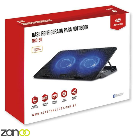Base Refrigerada C3Tech NBC-50BK Para notebooks até 15,6"